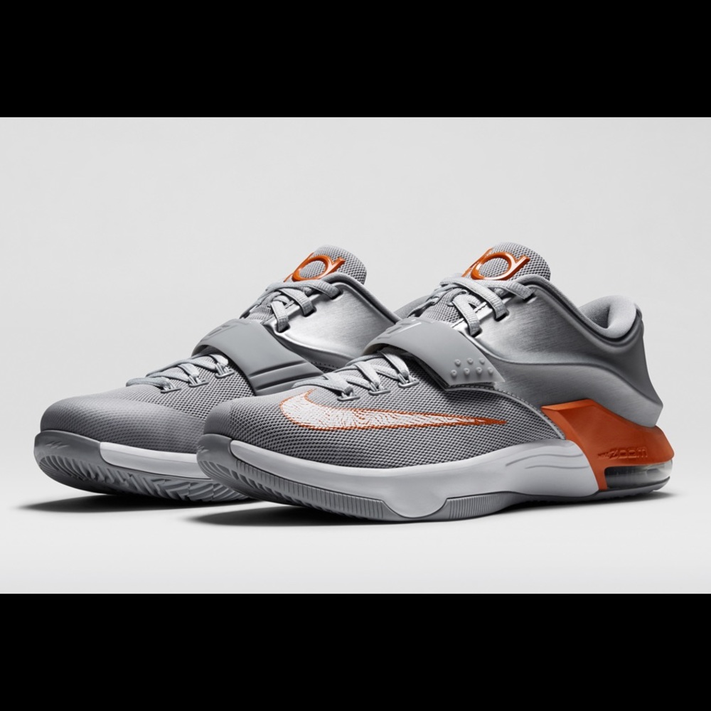 Nike KD 7 Metallic Silver/Urban Orange-Wolf Grey